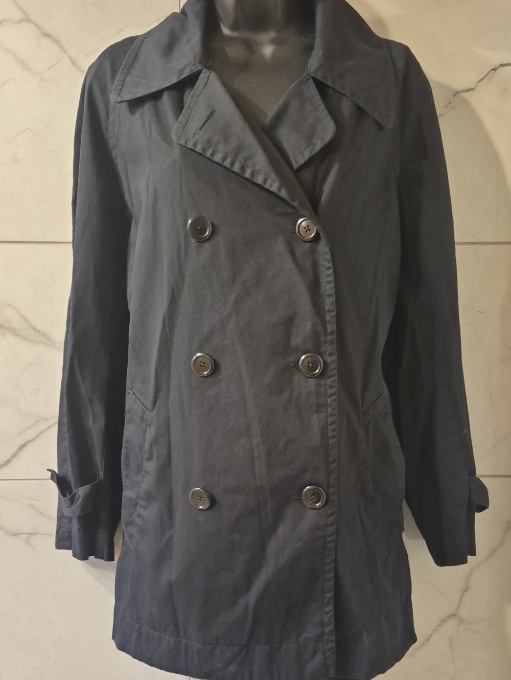 GAP Double-Breasted Trench Coat in Navy